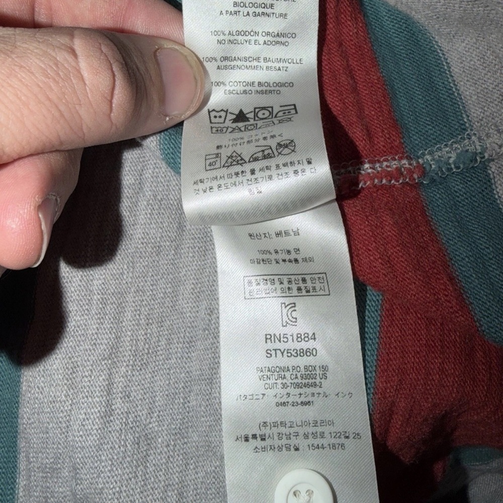 PATAGONIA LONG SLEEVE STRIPED RUGBY POLO SHIRT SZ M - Picture 5 of 6